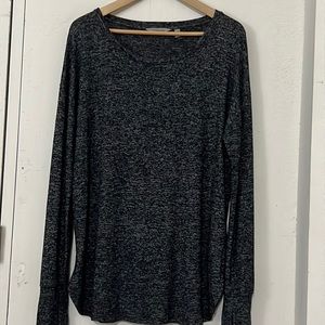 Athleta Long Sleeve Athletic Top Sz L Black & White